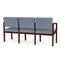 Lesro Lenox 3 Seat Tandem Seating W/ Arms, 65 in W 26 in L 31.5 in H LW3103 - alternate 3